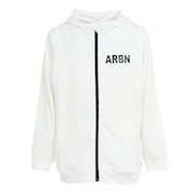 エアボーン（ARBN）（キッズ）ジュニア ラッシュガード 長袖 パーカー AB2023SSK-SWIM002WHT ホワイト