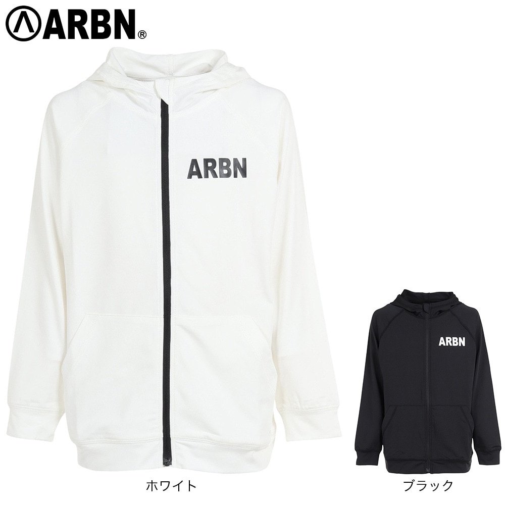 エアボーン（ARBN）（キッズ）ジュニア ラッシュガード 長袖 パーカー AB2023SSK-SWIM002BLK ブラック