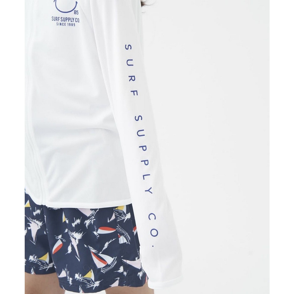 ラスティ（RUSTY）（キッズ）キッズ 子供用 SMILE 長袖ジップ ラッシュガード 963463WHT