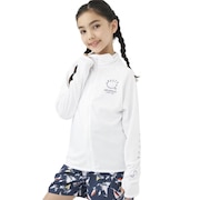 (キッズ)キッズ 子供用 SMILE 長袖ジップ ラッシュガード 963463WHT