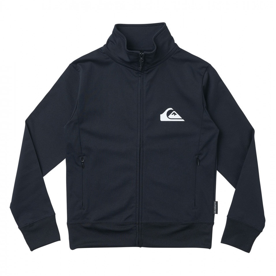 クイックシルバー（Quiksilver）（キッズ）ジュニア 子供用 ラッシュガード 長袖 ジップ UVカット 速乾 M&W ZIP STAND YOUTH 24SP KLY241032 BLK