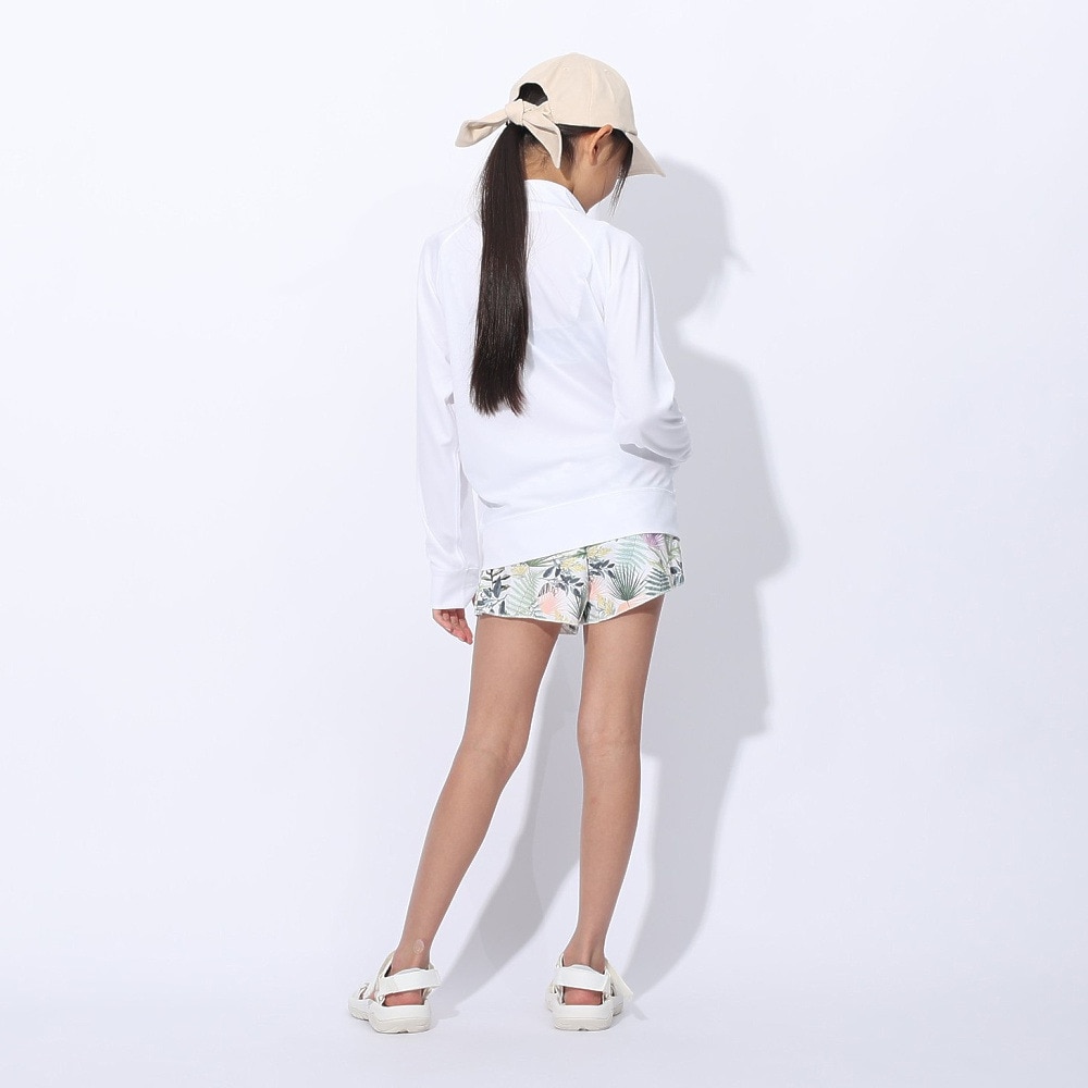 ロキシー（ROXY）（キッズ）長袖 キッズ MINI SIMPLY BOTANICAL LOGO STAND ラッシュガード 24SPTLY241108WHT