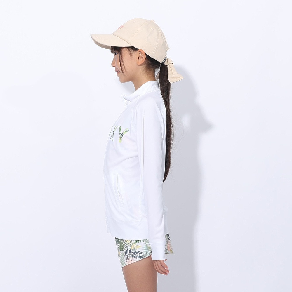 ロキシー（ROXY）（キッズ）長袖 キッズ MINI SIMPLY BOTANICAL LOGO STAND ラッシュガード 24SPTLY241108WHT