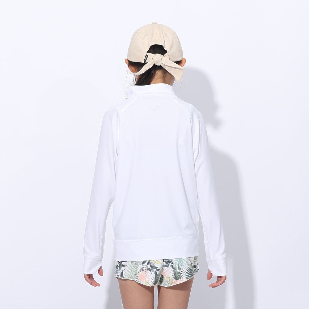 ロキシー（ROXY）（キッズ）長袖 キッズ MINI SIMPLY BOTANICAL LOGO STAND ラッシュガード 24SPTLY241108WHT