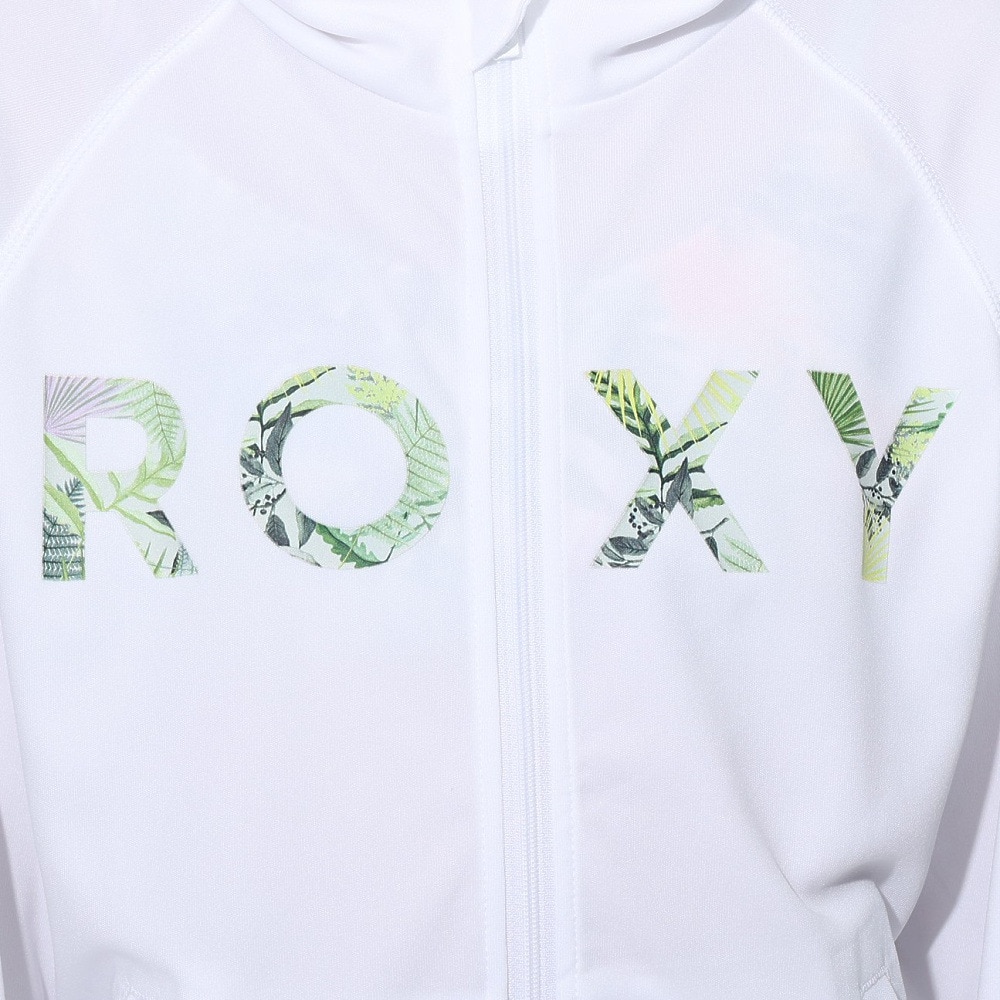ロキシー（ROXY）（キッズ）長袖 キッズ MINI SIMPLY BOTANICAL LOGO STAND ラッシュガード 24SPTLY241108WHT