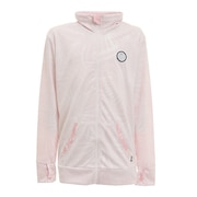 (キッズ)ジュニア ラッシュガード 総柄 フルジップ 長袖 962466PNK ピンク 水陸両用 UVカット 日焼け防止 接触冷感