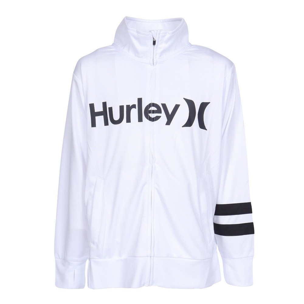 ハーレー（HURLEY）（キッズ）ジュニア ラッシュガード ボーイズ 長袖 ONE AND ONLY フルジップ ジャケット BRG2331002-WHT