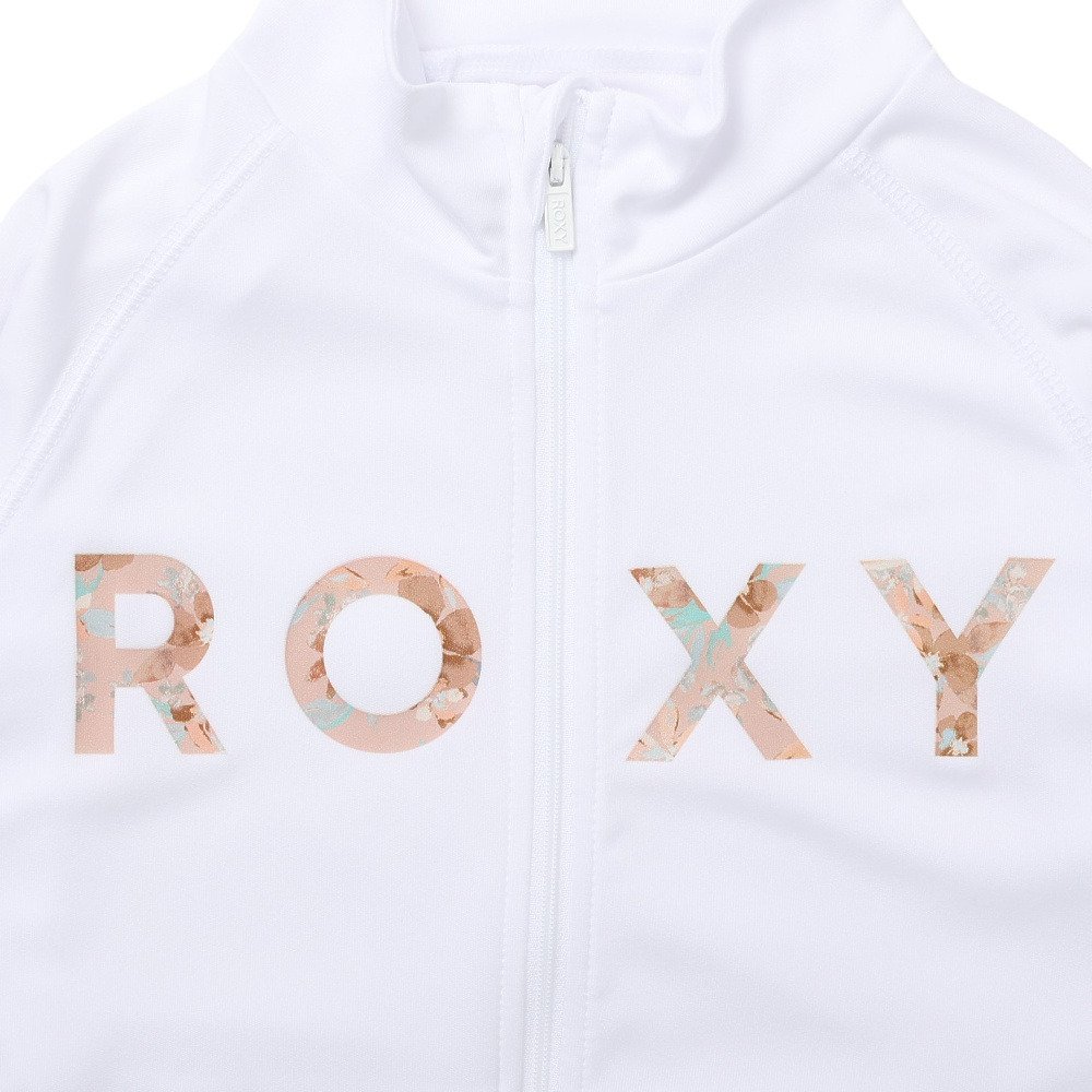 ロキシー（ROXY）（キッズ）ジュニア ラッシュガード 長袖 MINI ARTSY FLORAL LOGO STAND ラッシュガード 25SPTLY251106WHT