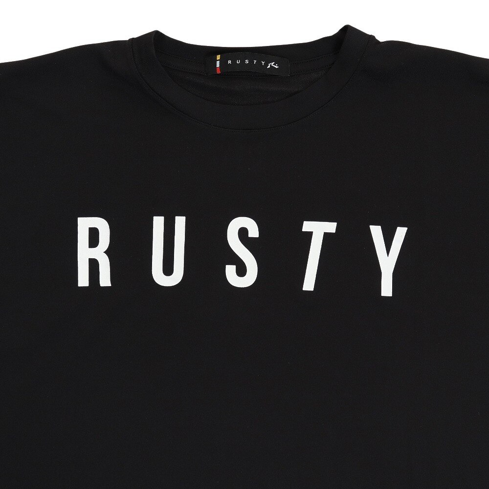 ラスティ（RUSTY）（キッズ）ラッシュガード 半袖 Tシャツ 子供 ジュニア 水陸両用 UVカット 紫外線対策 962460BLK 130 140 150 160