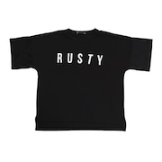 ラスティ（RUSTY）（キッズ）ラッシュガード 半袖 Tシャツ 子供 ジュニア 水陸両用 UVカット 紫外線対策 962460BLK 130 140 150 160