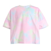 (キッズ)ラッシュガード ジュニア タイダイ 半袖Tシャツ UVTEE 962461PNK