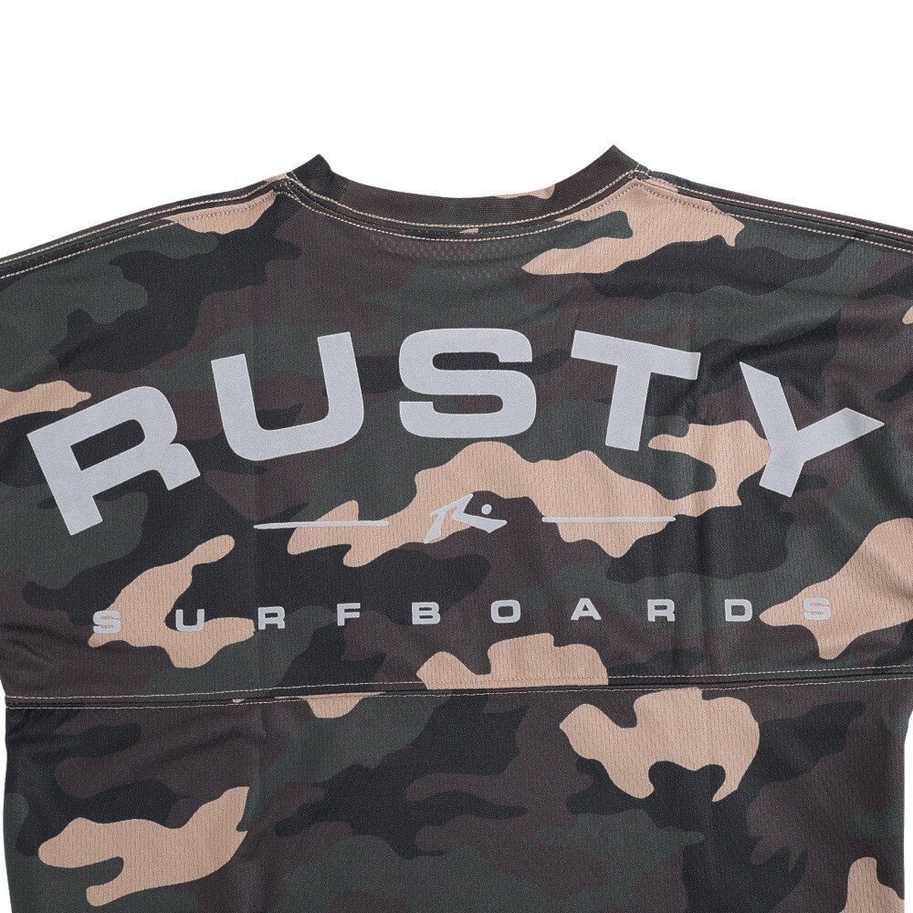 ラスティ（RUSTY）（キッズ）ラッシュガード 半袖 Tシャツ 子供 男の子 UVカット 水陸両用 速乾 迷彩 969463CAM