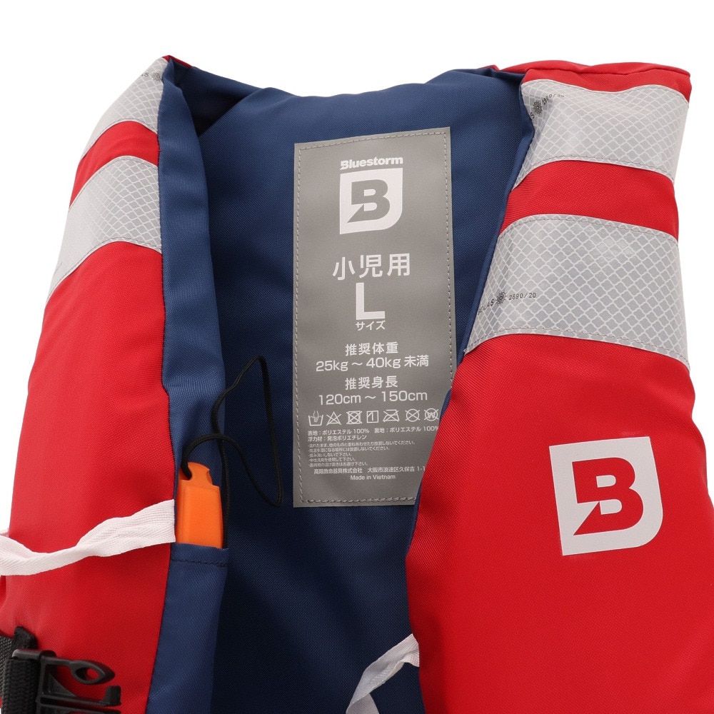 ブルーストーム（Bluestorm）（キッズ）ジュニア ヒューペ ライフジャケット BSJ-212Y-RL