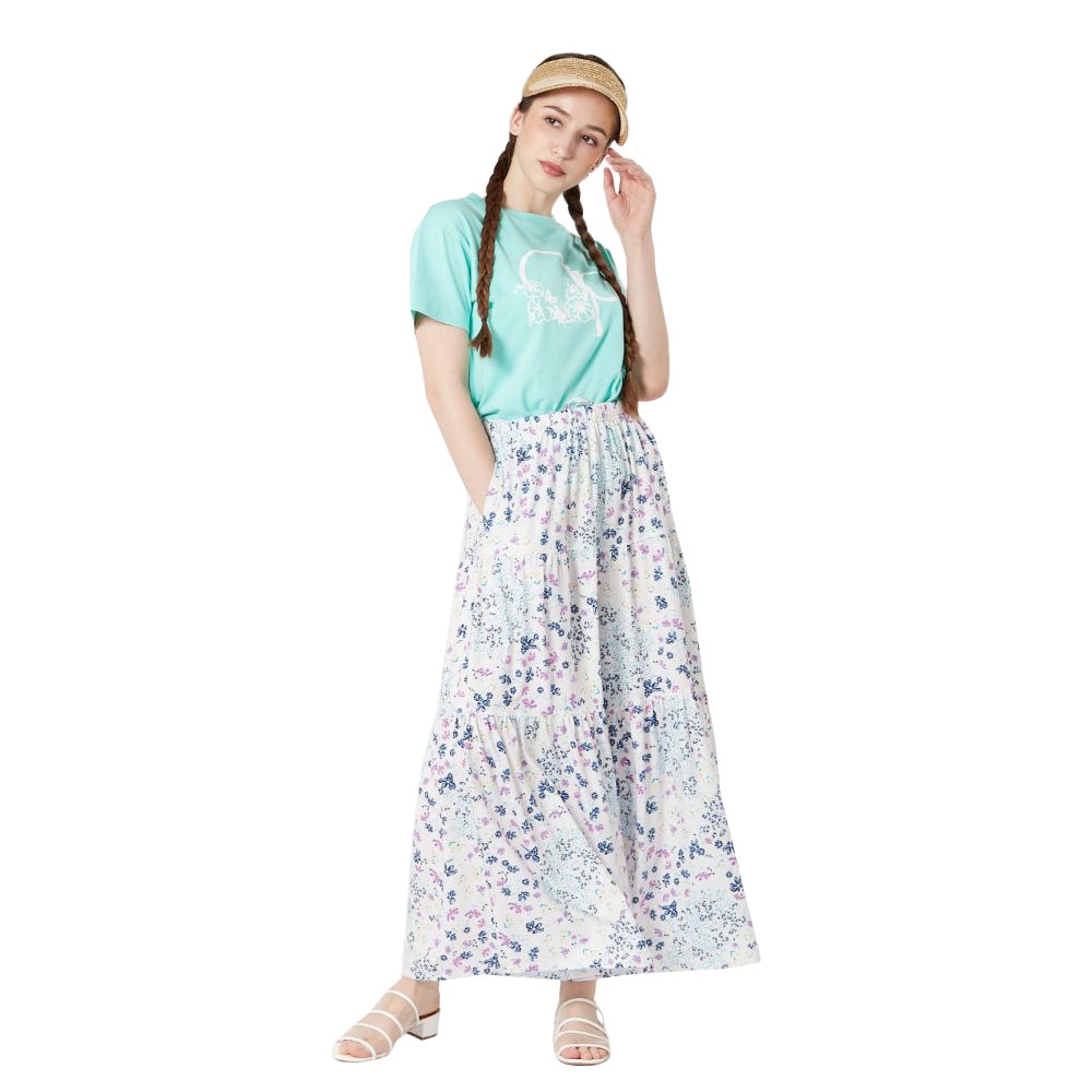 オーシャンパシフィック（Ocean Pacific）（レディース）花柄 UVガウチョパンツ 520480WHT