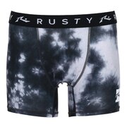 ラスティ（RUSTY）（メンズ）水着 インナー ボクサーパンツ サーフインナーショーツ タイダイ柄 ブラック 912491-BLK