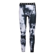 (メンズ)水着 レギンス サーフィン タイダイ柄 ブラック 912493-BLK