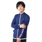 (レディース)ラッシュガード 長袖 ジップアップ ジャージ UVカット 紫外線対策 接触冷感 513460NVY ネイビー