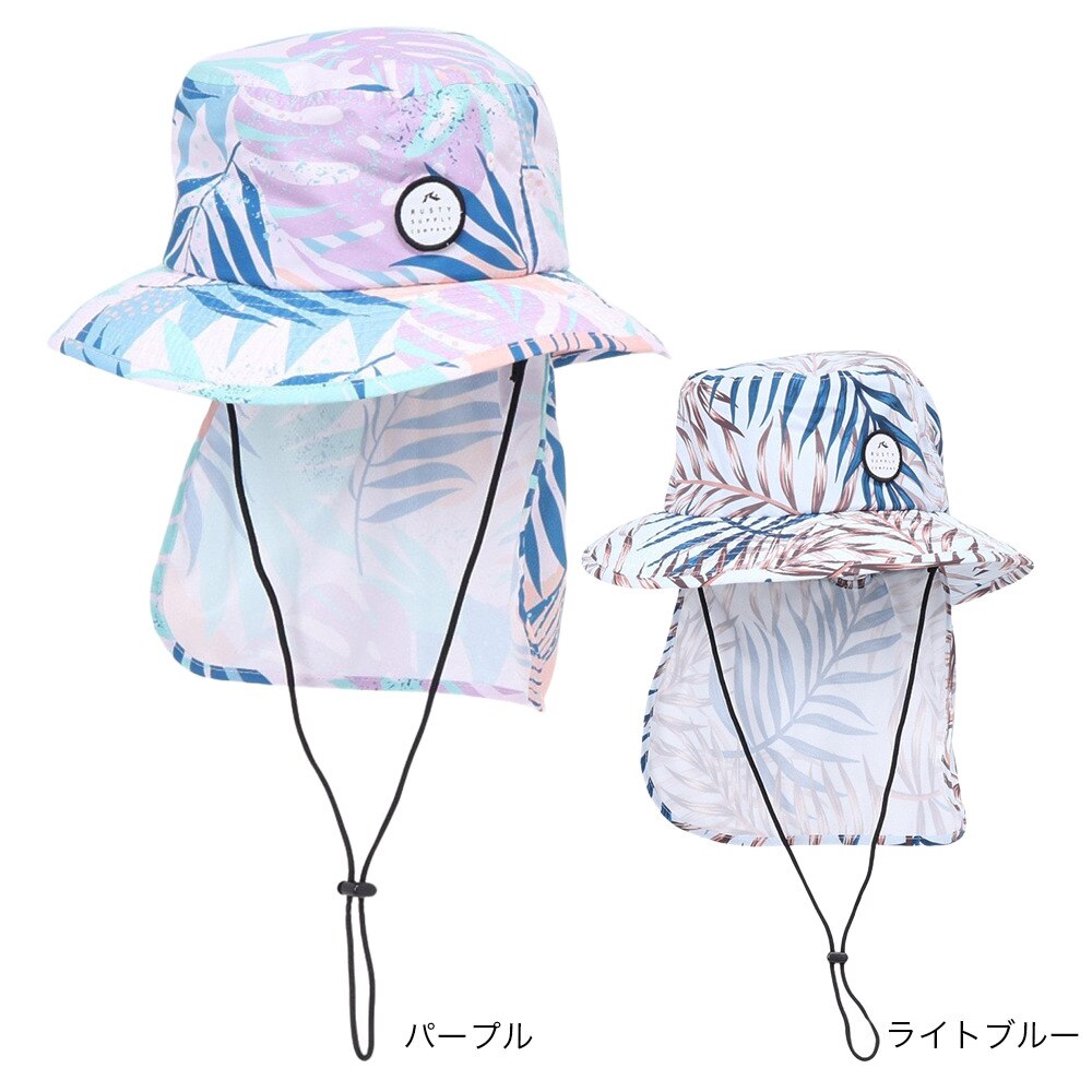 ラスティ（RUSTY）（レディース）帽子 サーフハット タレ付き UVカット 924905WHT