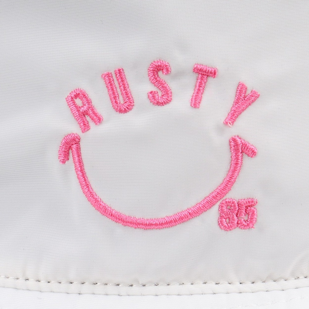 ラスティ（RUSTY）（キッズ）ジュニア ニコちゃん刺繍 サーフハット 水陸両用 964906WHT