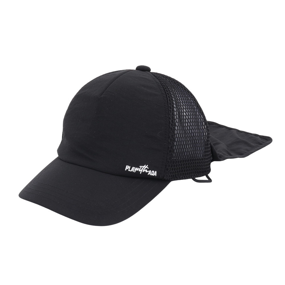 アクア（AQA）（メンズ、レディース）遮熱2WAY フラップキャップ KW-4686 BK