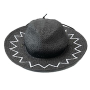 (レディース)ハット 麦わら帽子 リゾートハット 日よけ ブラック 520971-BLK