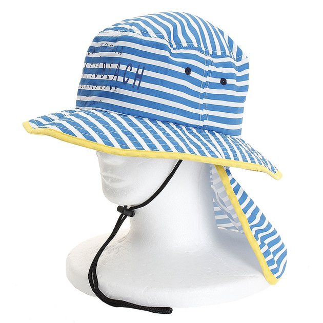 ジュニア ボーダー柄 マリンハット bl 帽子 ニッキー キッズ エルブレス
