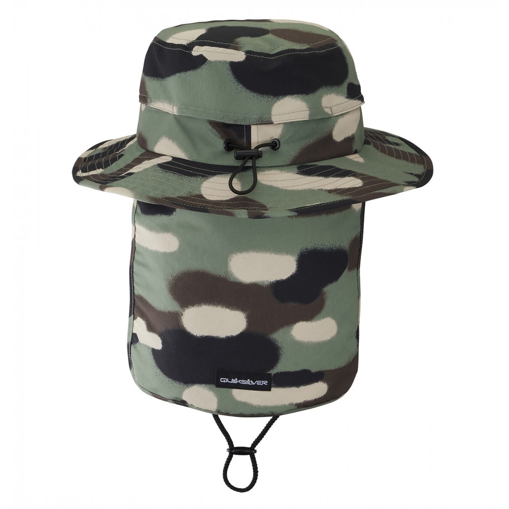クイックシルバー（Quiksilver）（メンズ、レディース）帽子 ビーチハット UVカット 撥水 UV WATER BEACH HAT 24SP QSA241714 CAM