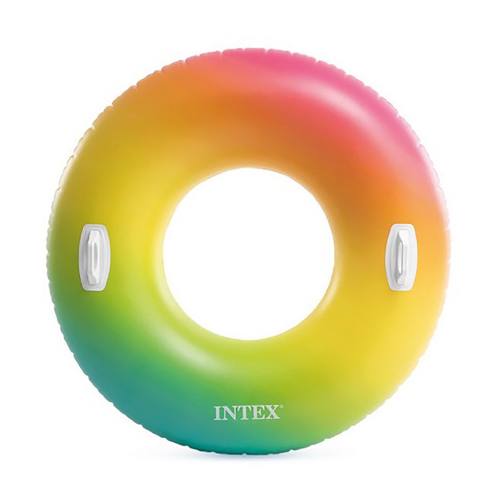 インテックス（INTEX）（メンズ、レディース）浮き輪 レインボー インフレータブル プールスイムチューブ 58202