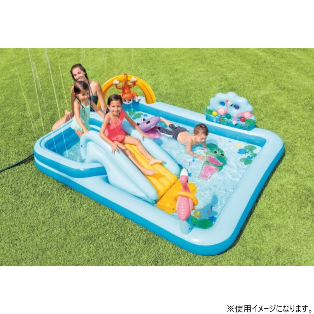 インテックス（INTEX）（キッズ）プール 244×198×71 57161NP ビニールプール 家庭用 子供用 水遊び 大型 滑り台 プール