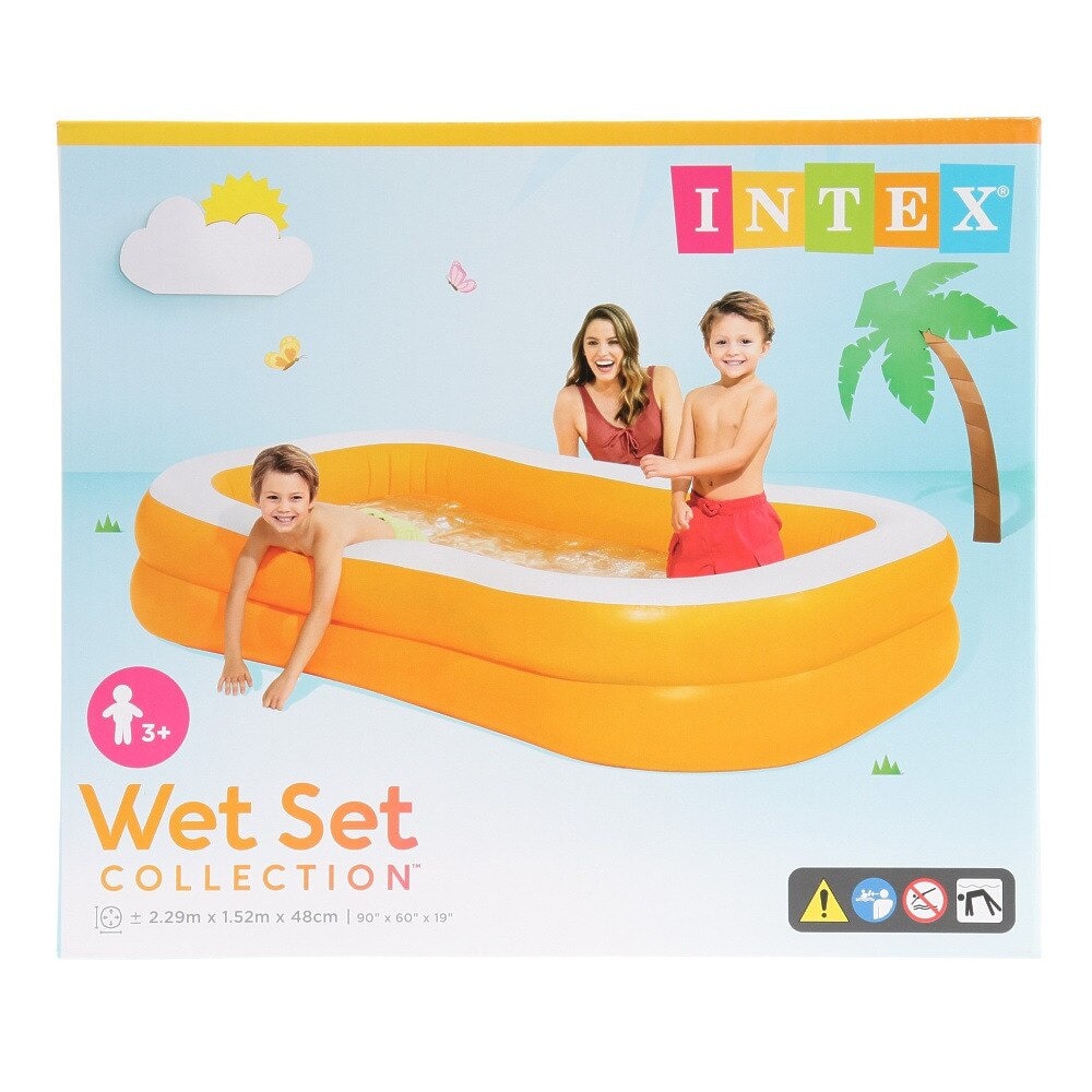 インテックス（INTEX）（キッズ）マンダリンスイムセンターファミリープール 229×152×48cm 57181 NP ビニールプール 家庭用 子供用 水遊び 大型