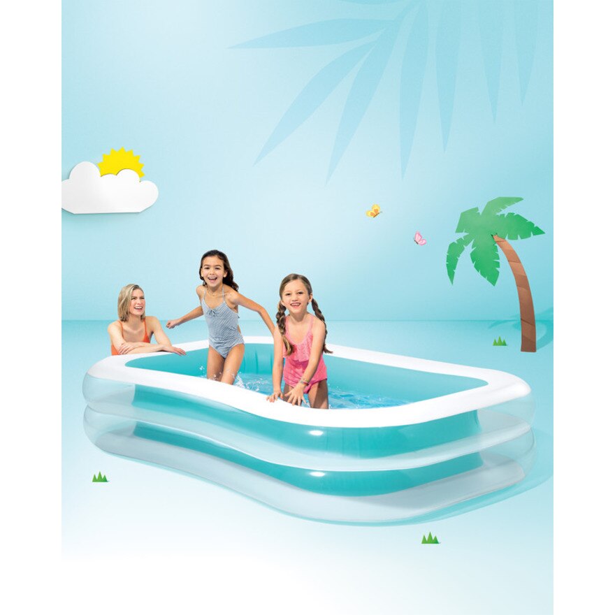 インテックス（INTEX）（メンズ、レディース、キッズ）Swim Center インフレータブル ファミリープール クリア×ブルー 56483 家庭用