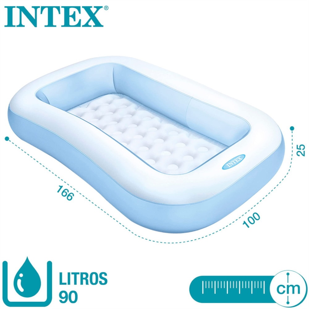 インテックス（INTEX）（キッズ）レクタングラーベビープール 166×100×25cm 57403NP ビニールプール 家庭用 子供用 水遊び 2022年モデル