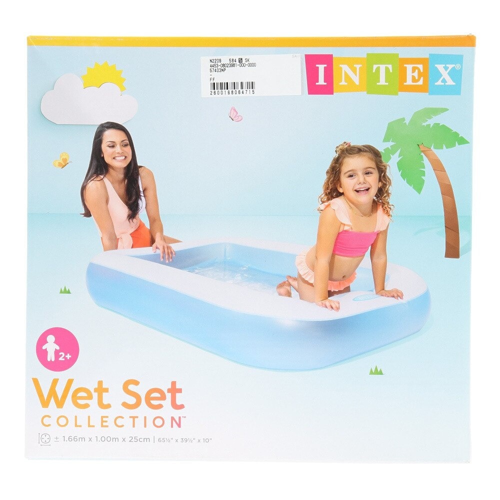 インテックス（INTEX）（キッズ）レクタングラーベビープール 166×100×25cm 57403NP ビニールプール 家庭用 子供用 水遊び 2022年モデル