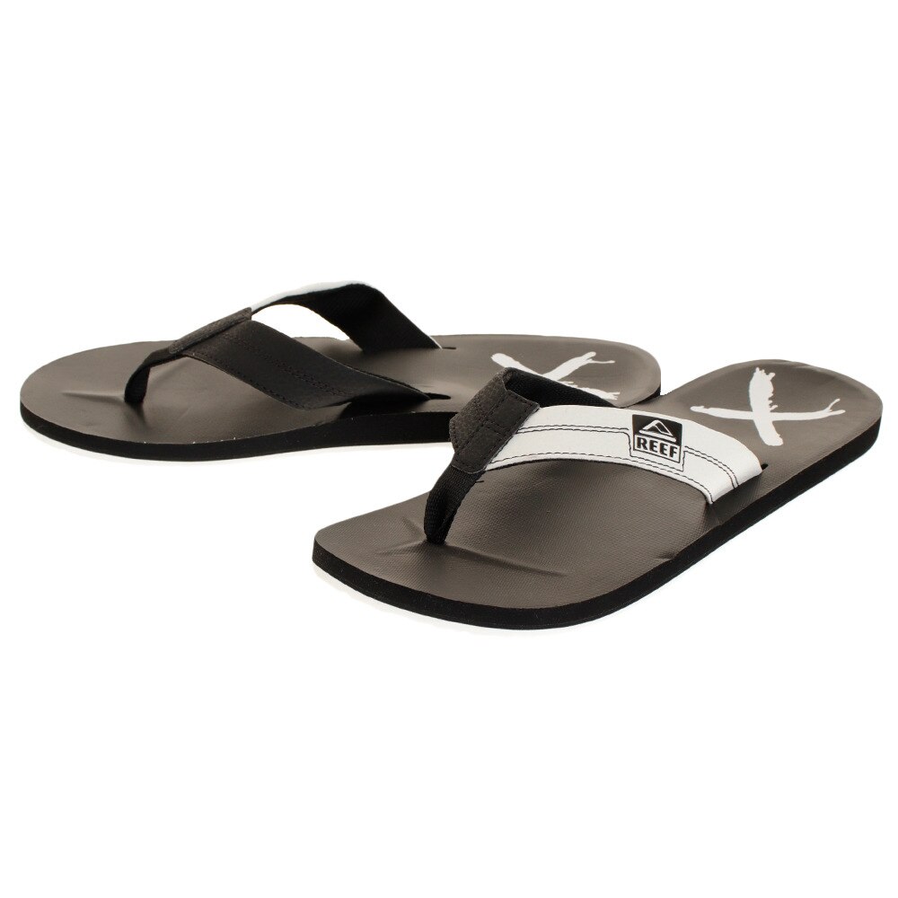  【多少の傷汚れありの為大奉仕】メンズ C.D. X REEF HT PRINTS ビーチサンダル RF18SU-CD04-BK/WH