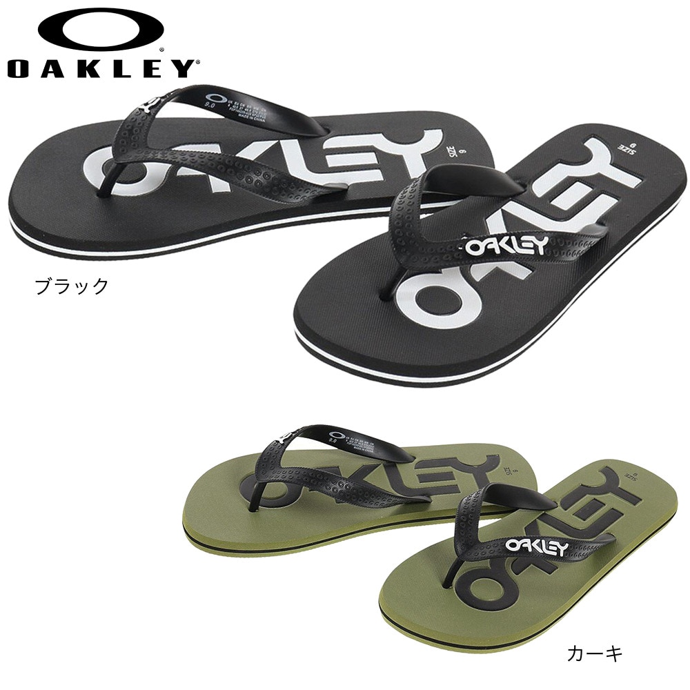 オークリー（OAKLEY）（メンズ）ビーチサンダル ビーサン ブラック College Flip Flop FOF100255-02E