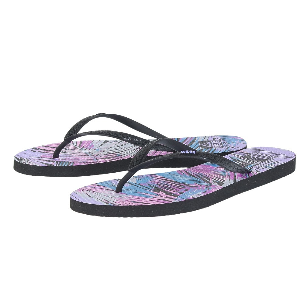 リーフ（REEF）（レディース）サンダル ビーチサンダル SEASIDE PRINTS CJ0252-BK/PP アウトドア マリンレジャー 海 プール