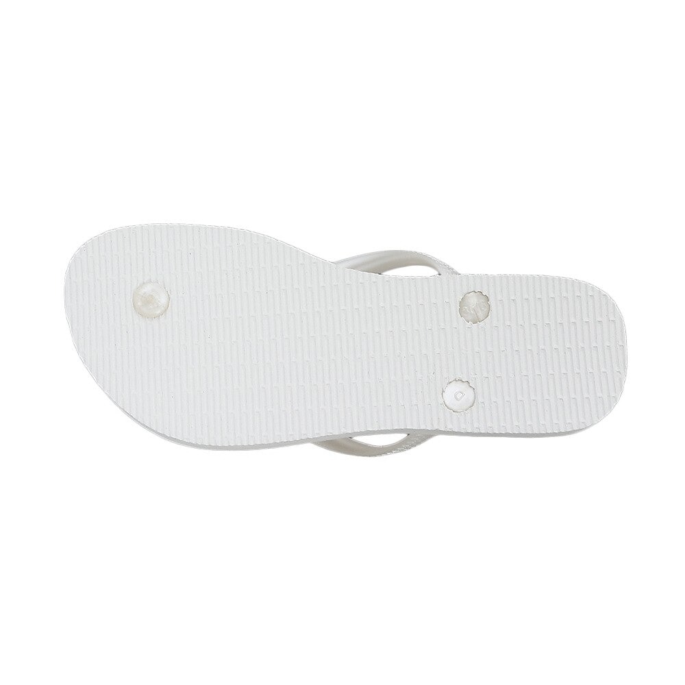 ハワイアナス（HAVAIANAS）（レディース）スリム ホワイト ビーチサンダル 4000030-0001