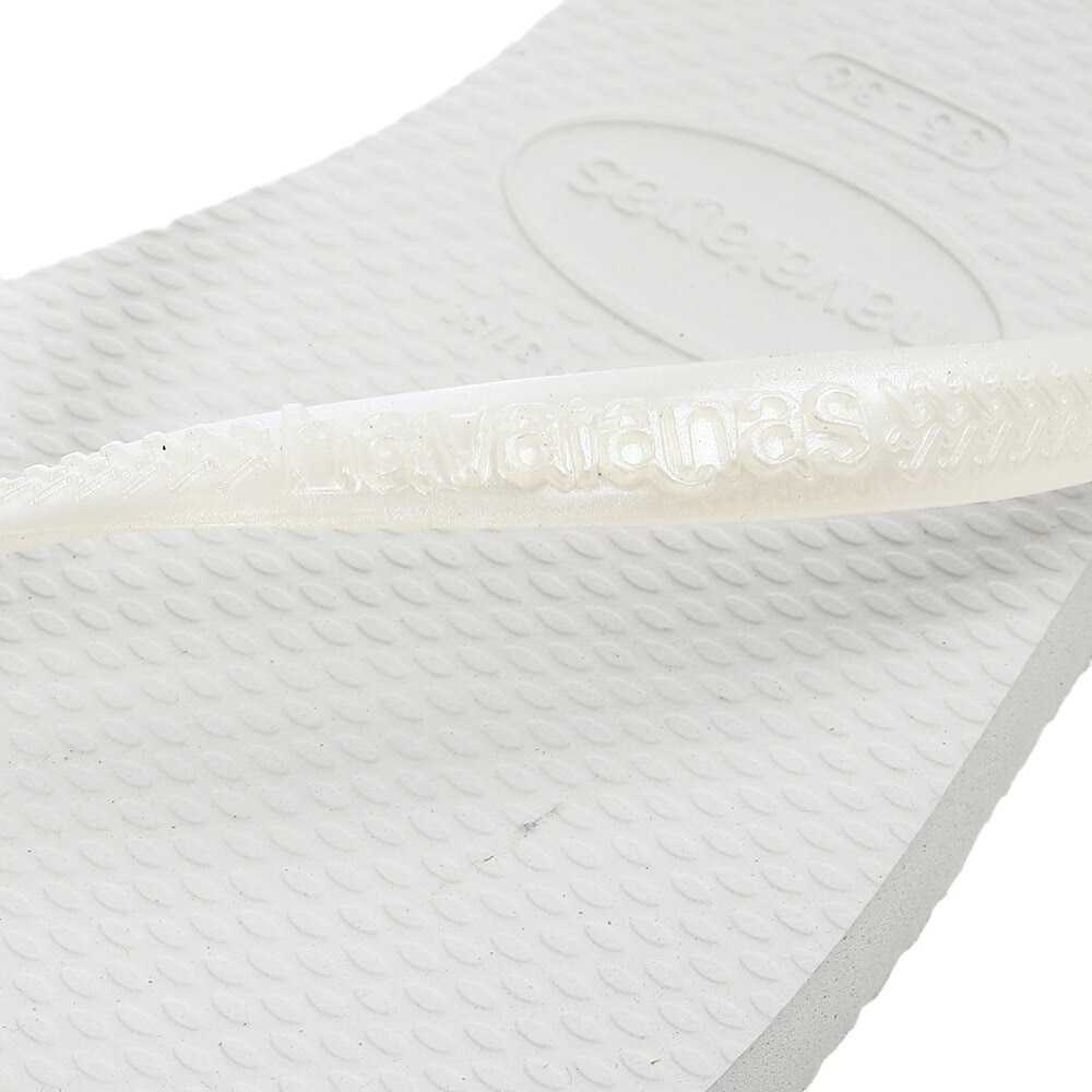 ハワイアナス（HAVAIANAS）（レディース）スリム ホワイト ビーチサンダル 4000030-0001
