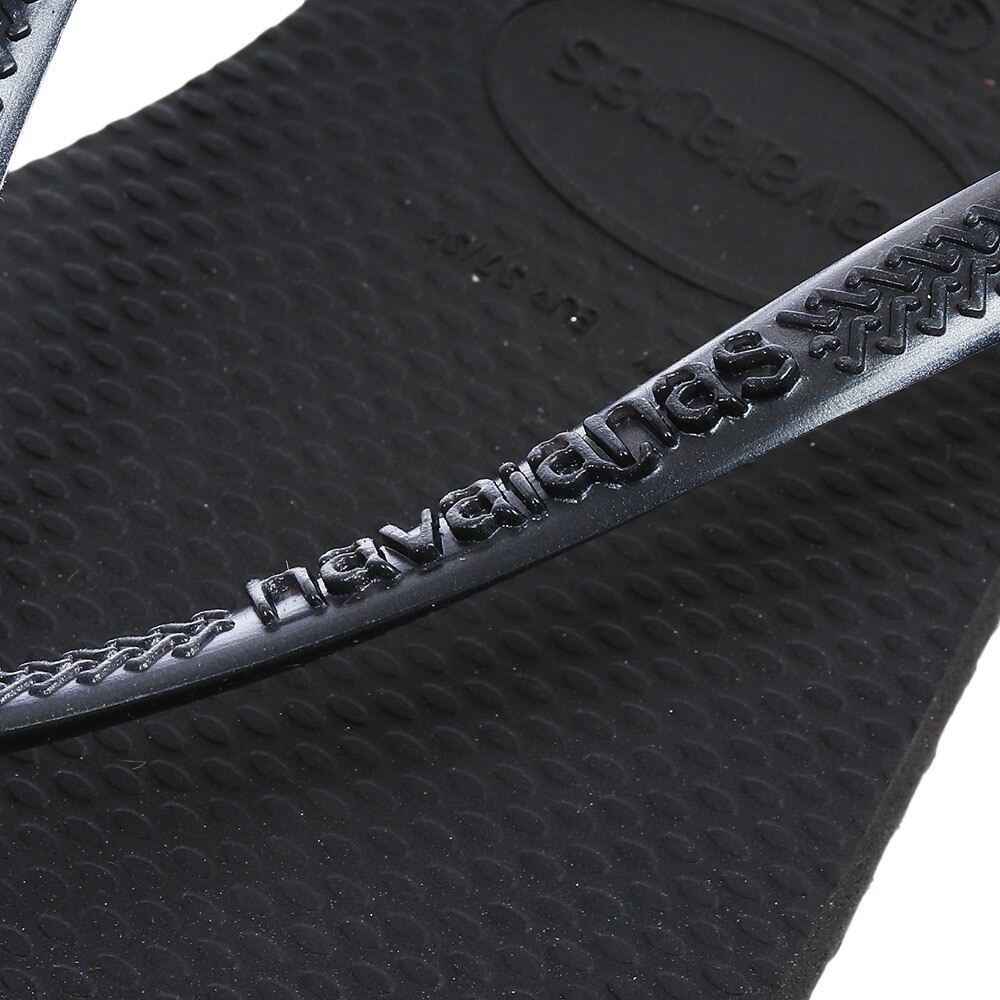 ハワイアナス（HAVAIANAS）（レディース）スリム ブラックビーチサンダル