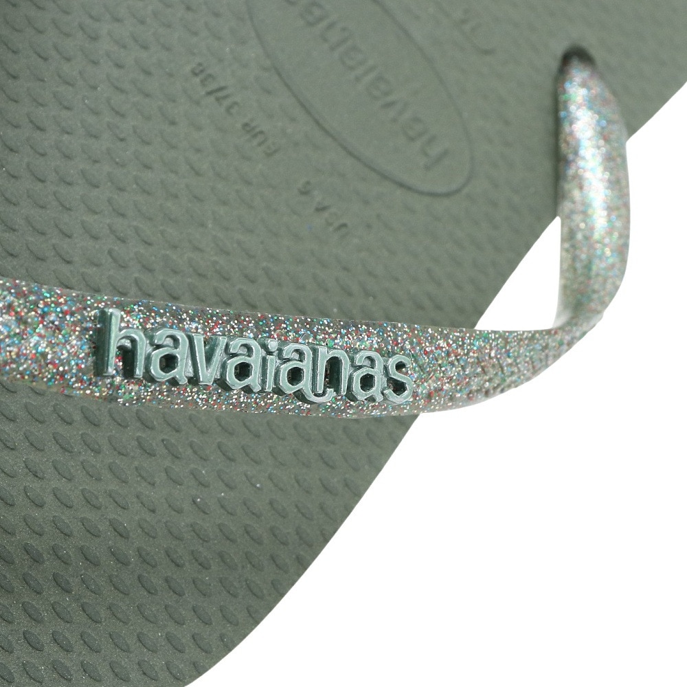 ハワイアナス（HAVAIANAS）（レディース）Slim Logo Metallic ビーチサンダル 4119875-0869