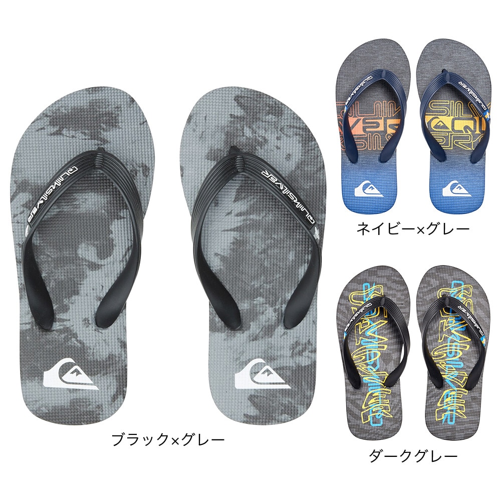 クイックシルバー（Quiksilver）（キッズ）ビーチサンダル ビーサン ジュニア 子供 水遊び MOLOKAI ART YOUTH 23SP KSD231956 XKSK