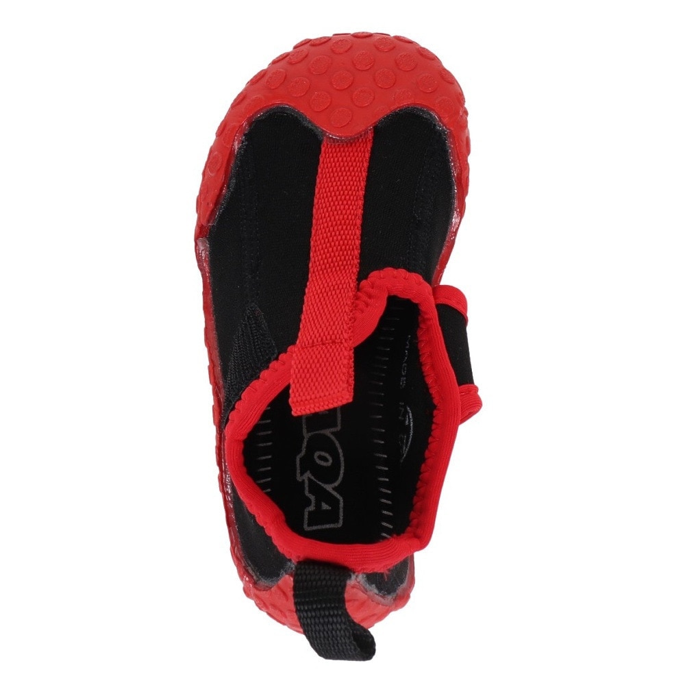 アクア（AQA）（キッズ）スノーケリングシューズ 子供 キッズ シュノーケル スノーケル 水遊び KW-4473N BLK/RED