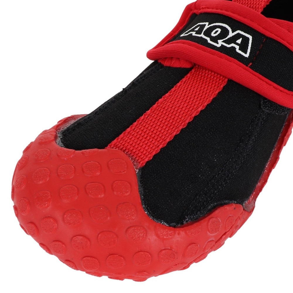 アクア（AQA）（キッズ）スノーケリングシューズ 子供 キッズ シュノーケル スノーケル 水遊び KW-4473N BLK/RED