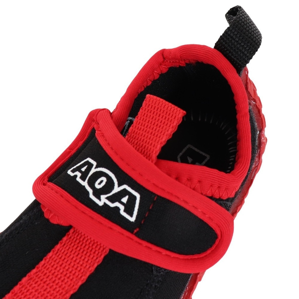 アクア（AQA）（キッズ）スノーケリングシューズ 子供 キッズ シュノーケル スノーケル 水遊び KW-4473N BLK/RED