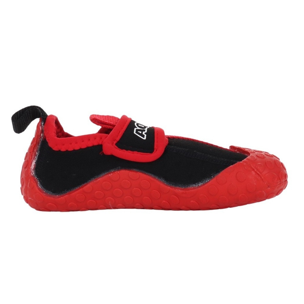 アクア（AQA）（キッズ）スノーケリングシューズ 子供 キッズ シュノーケル スノーケル 水遊び KW-4473N BLK/RED