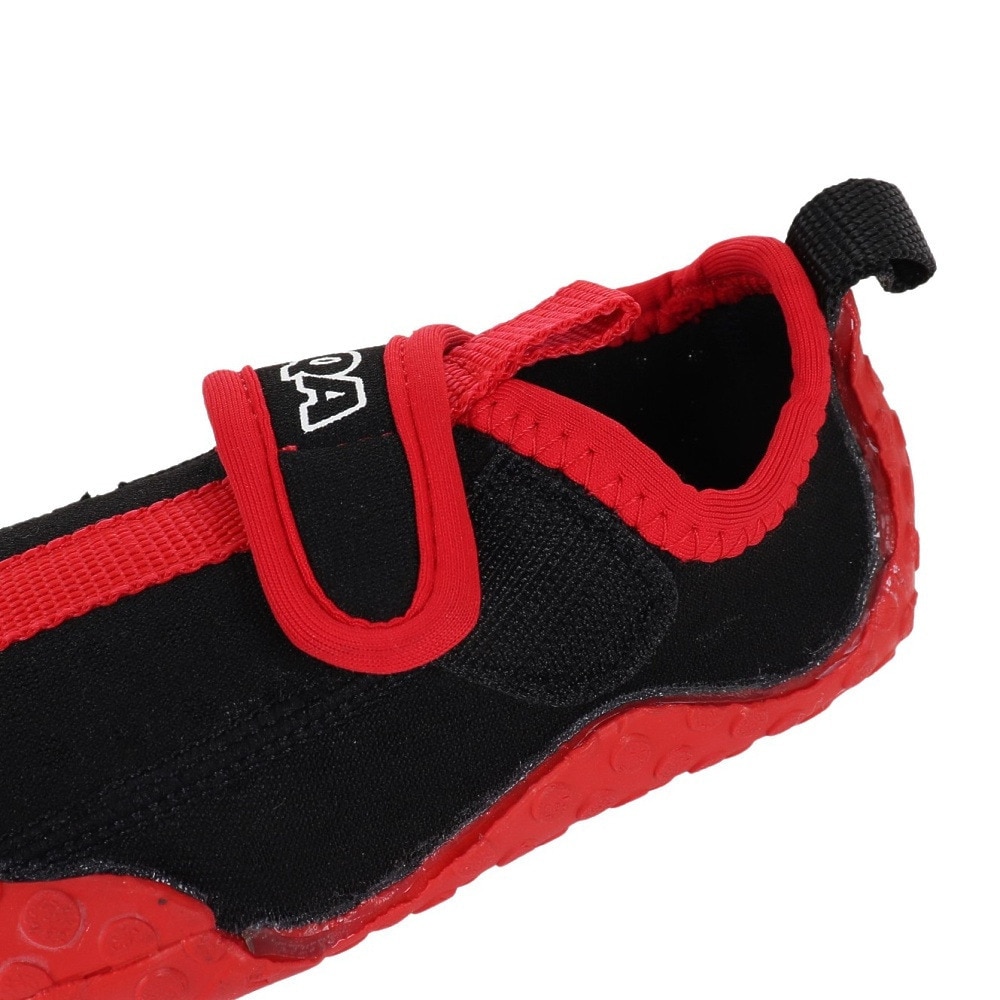 アクア（AQA）（キッズ）スノーケリングシューズ 子供 キッズ シュノーケル スノーケル 水遊び KW-4473N BLK/RED