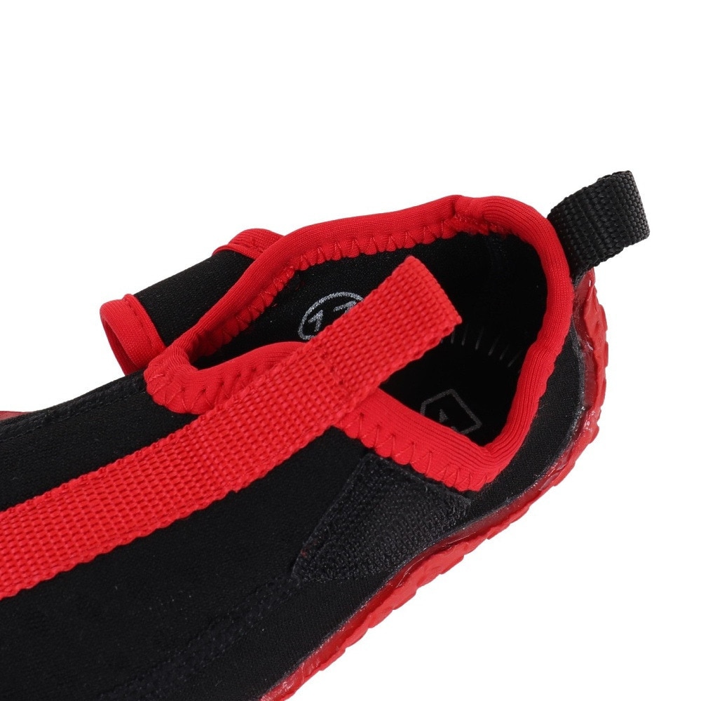 アクア（AQA）（キッズ）スノーケリングシューズ 子供 キッズ シュノーケル スノーケル 水遊び KW-4473N BLK/RED