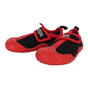 (キッズ)スノーケリングシューズ 子供 キッズ シュノーケル スノーケル 水遊び KW-4473N BLK/RED
