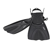 (メンズ、レディース)フィン 足ヒレ 男女兼用 シュノーケル シュノーケリング オーシャンウェーブ M KF-2512 BK