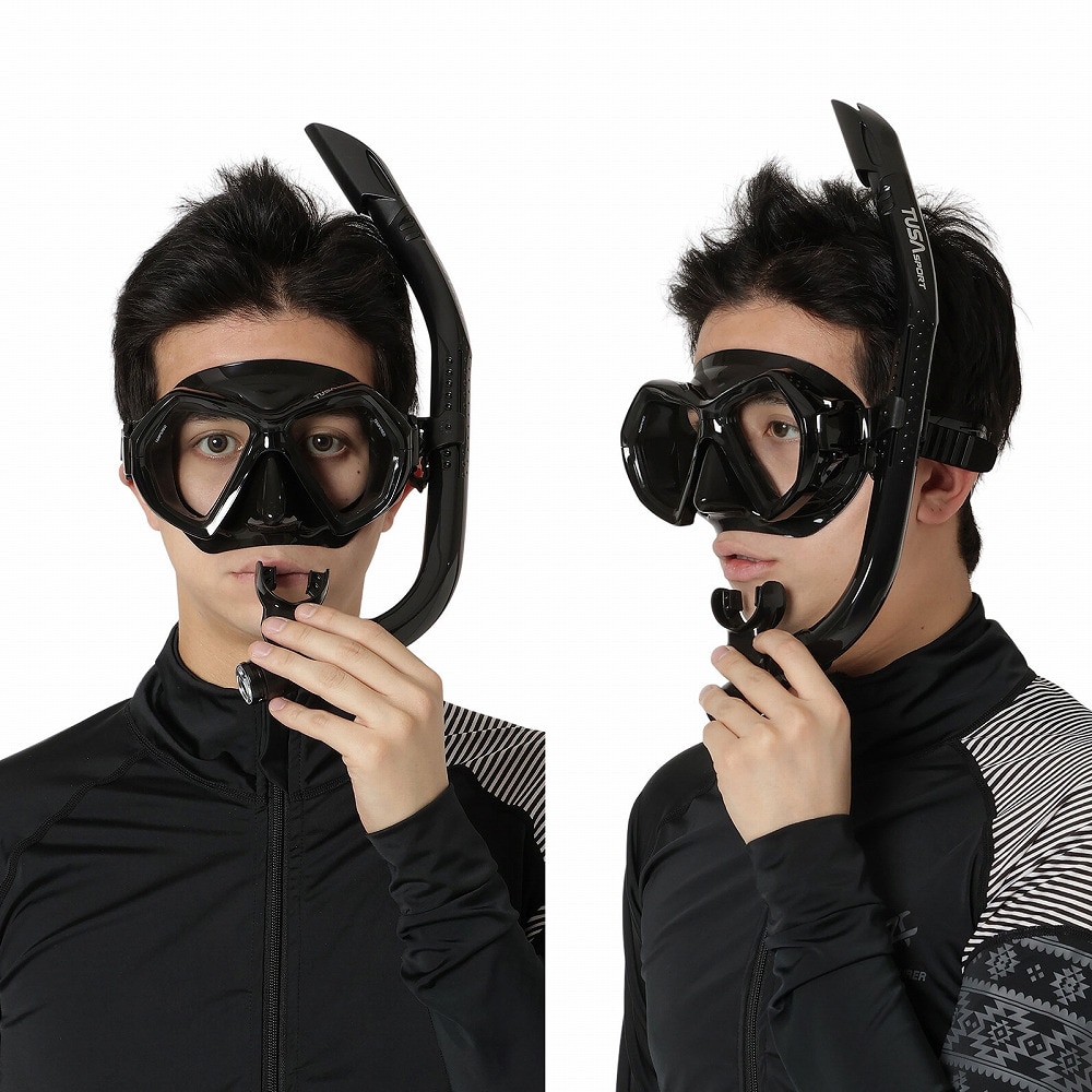 リーフツアラー（REEFTOURER）（メンズ、レディース）TUSA Sport シュノーケリングセット2点 大人用 25UC0106 BKBK